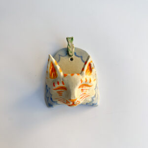 Small Orange Ocean Cat Wall Pocket