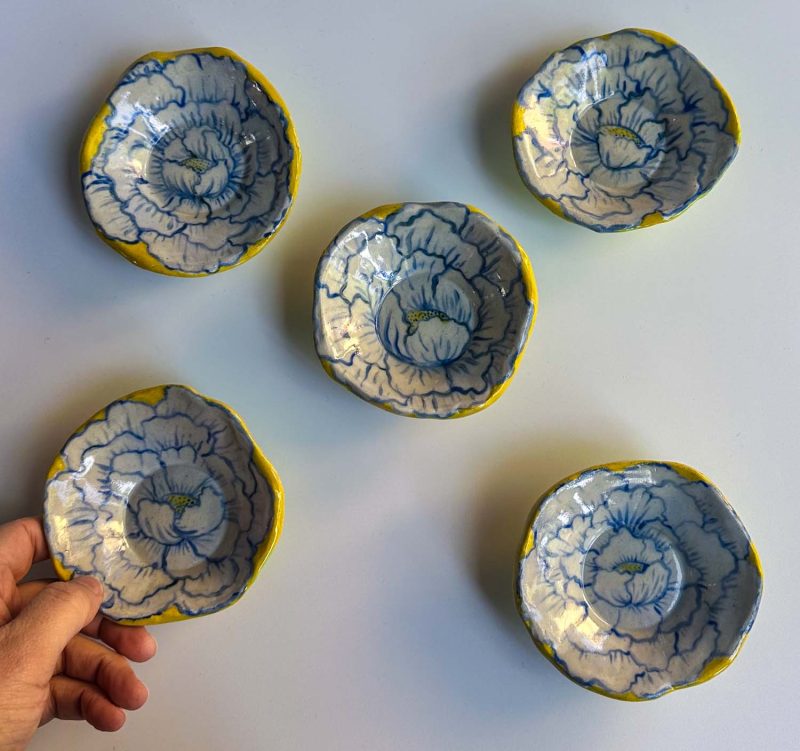 Mini Blue Peony Dish - Image 4