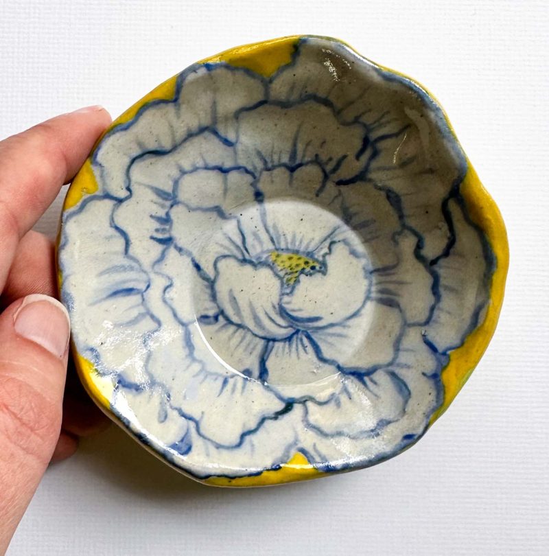 Mini Blue Peony Dish