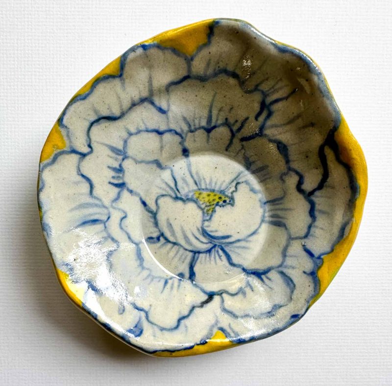 Mini Blue Peony Dish - Image 3