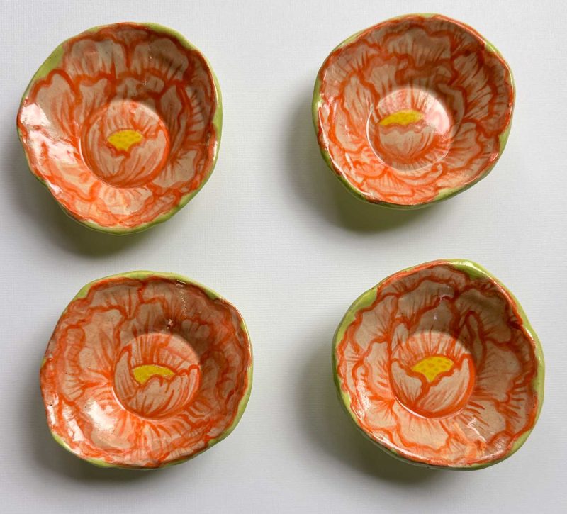 Mini Pink Peony Dish - Image 3