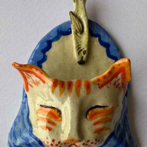 Orange Ocean Cat Wall pocket